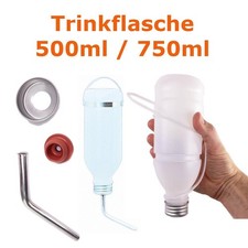 Trinkflasche 0,5L/0,75L Kaninchen-Tr&auml;nke Wasserspender Kleintier Nager Hase NEU