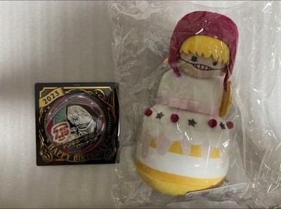 One Piece Store Japan Limited Corazon Birthday 2023 Cake Plush Toy Badge Set