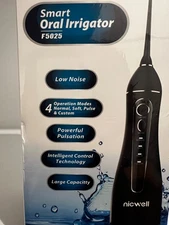 Nicwell Water Dental Flosser Teeth Pick - Cordless Portable 4 Modes Rechargeable