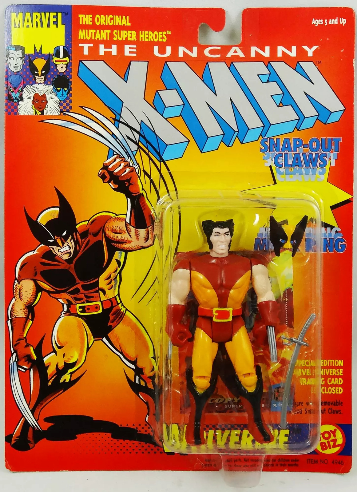 Figurine Wolverine X-Men Toy Biz 1993 pour dioramas rétro et décors vintage