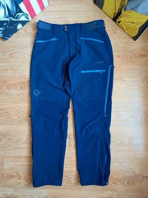 Norrona falketind windstopper hybryd pants Sz L Trekking hiking 