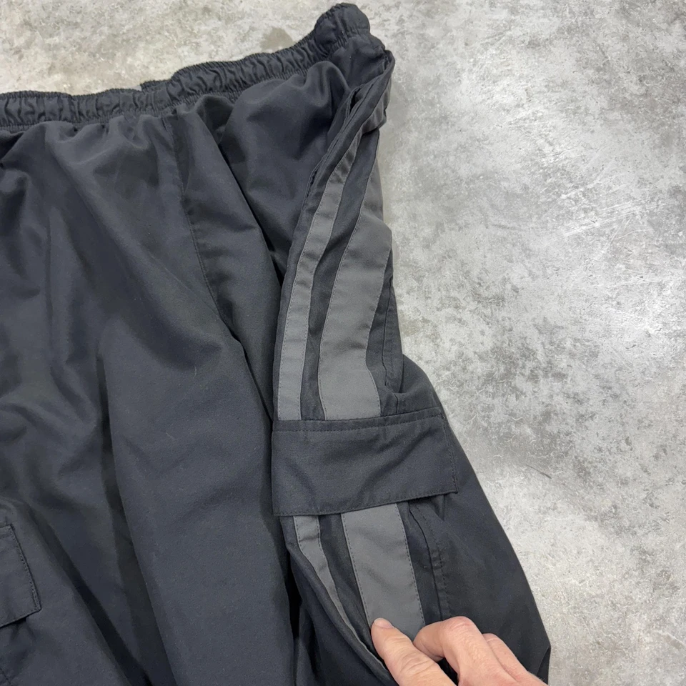 Nike Track Pants Mens XXL Black Cargo y2k baggy windbreaker skater grunge 90s - Image 3 of 4