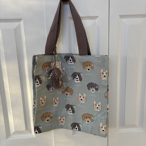ENVOGUE Dog Faces Tote Bag Canvas Reusable Lightweight Shopping Beach Pool NEW - Picture 5 of 9