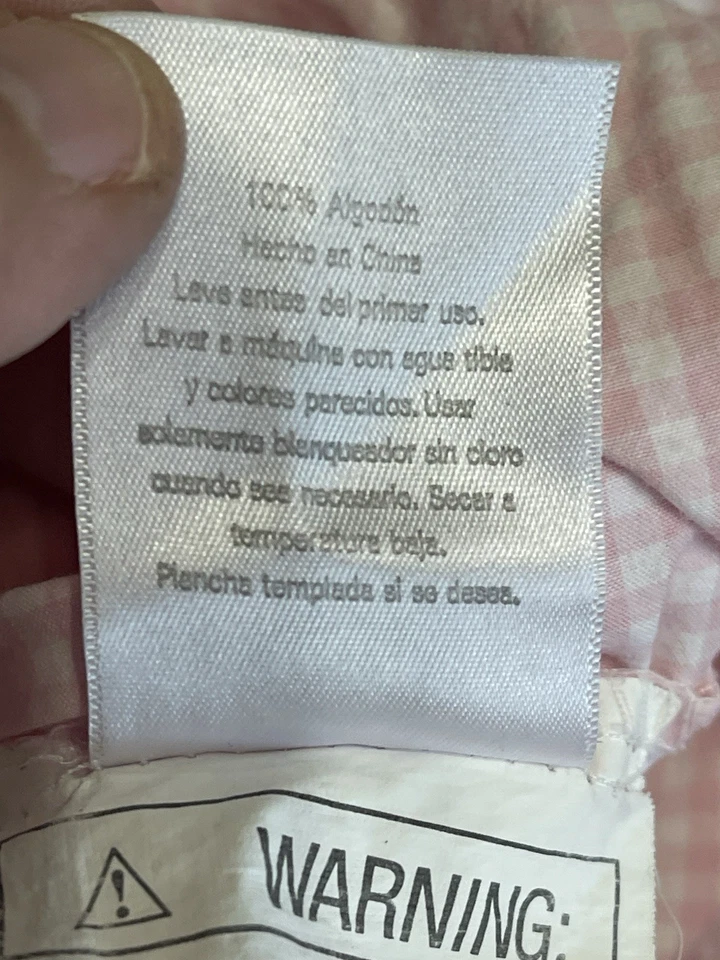 Sábana Ajustable Koala Bebé Rosa Cuadros Guinga Algodón Cuna 16.5x22 Foto 3 de 4