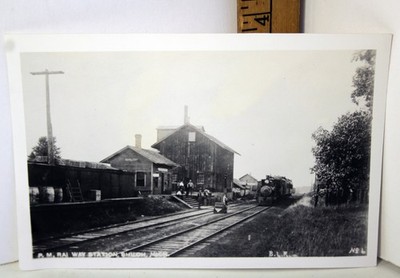 Vintage Foto früher Bahnhof P M Eisenbahn Shiloh Michigan
