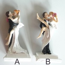 Statue per Torta Nuziale Non Convenzionale Coppia di Sposi Matrimoniale 15cm