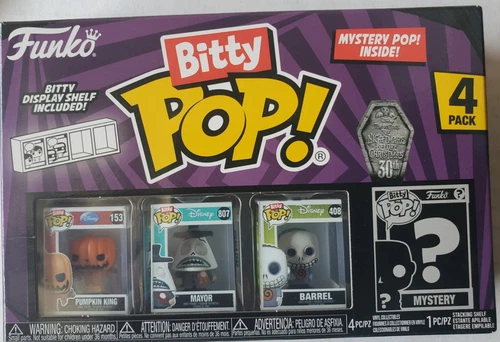 Funko Bitty Pop Nightmare B4 Christmas King Mayor Barrel & Mystery? Fig 4 Pk NEW