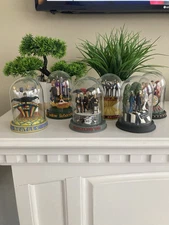 The Beatles Franklin Mint Hand-Painted Glass Dome Music Boxes Complete Set of 4