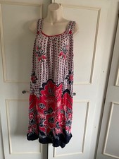 Indonisian Batik print dress - 12/14 - midi length