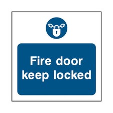 Fire Door Keep Locked Prevention Sign Multiple Sizes Aluminium Foamex Sticker
