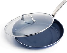 Cookware Diamond Infused Ceramic Nonstick 30 Cm Frying Pan Skillet with Lid, Pfa