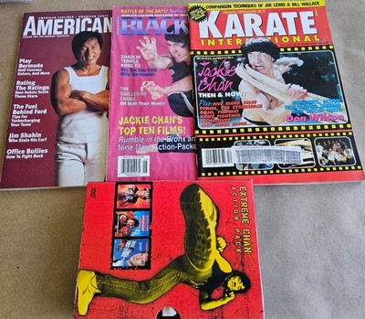 Jackie Chan Set: 2 DVDs, 3 Mags (American Way August 1 2001  - RARE)