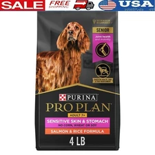 Senior Dry Dog Food Salmon Rice Sensitive Stomach Skin Health Joint Support New