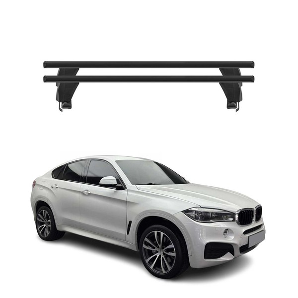 Menabo DachträGer GrundtäGer FüR BMW X6 F16 F86 2014-2019 50Kg Alu Schwarz 2 Tlg-image
