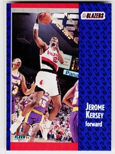 Jerome Kersey, 1991-92 Fleer, #170, Portland Trail Blazers,
