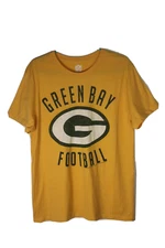Green Bay Packers NFL Team Apparel Yellow Logo Men's Size Large