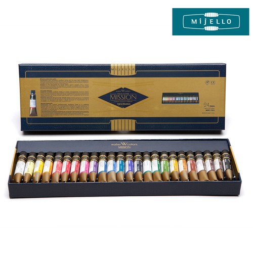 MIJELLO MISSION Gold Class Watercolor Set 7mlX24 colors MWC-7024 - Picture 4 of 5
