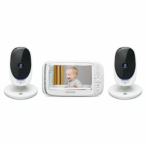 Motorola Comfort50-2 Video Baby Monitor 5 LCD 2 Cameras, White