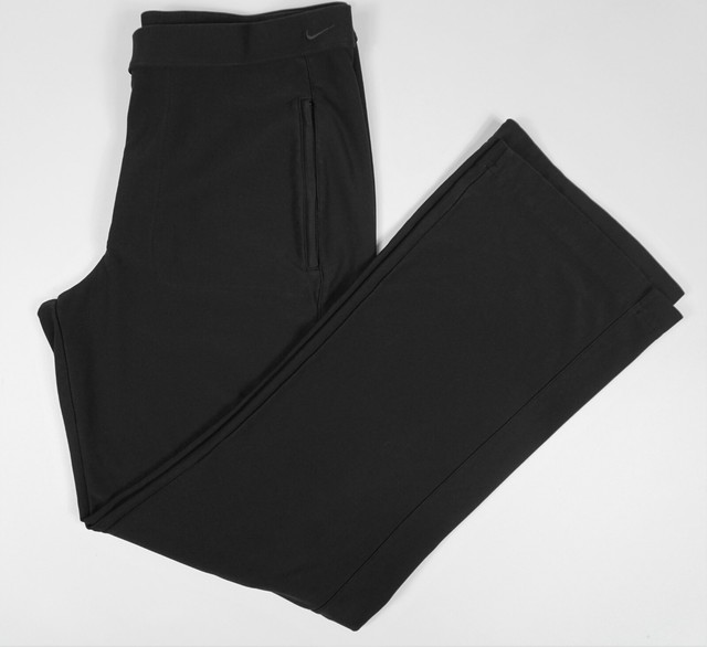 Nike Womens Dri Fit Workout Training Pants straight Leg Black Zip Sz M 610 eBay
