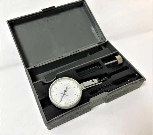 MITUTOYO 513-203 DIAL TEST INDICATOR WITH MOUNTING POST AND CARRYING CASE