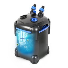 172GPH Canister Filter, Ultra-Quiet External Aquarium Filter with Free Media ...