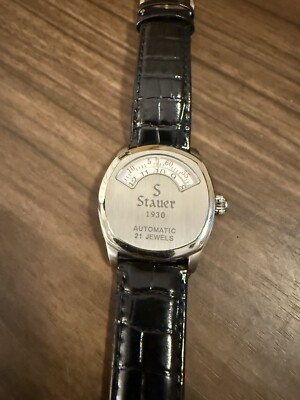 STAUER 1930 DASHTRONIC AUTOMATIC 21 JEWEL JUMP DIAL WRIST WATCH MENS 17469 