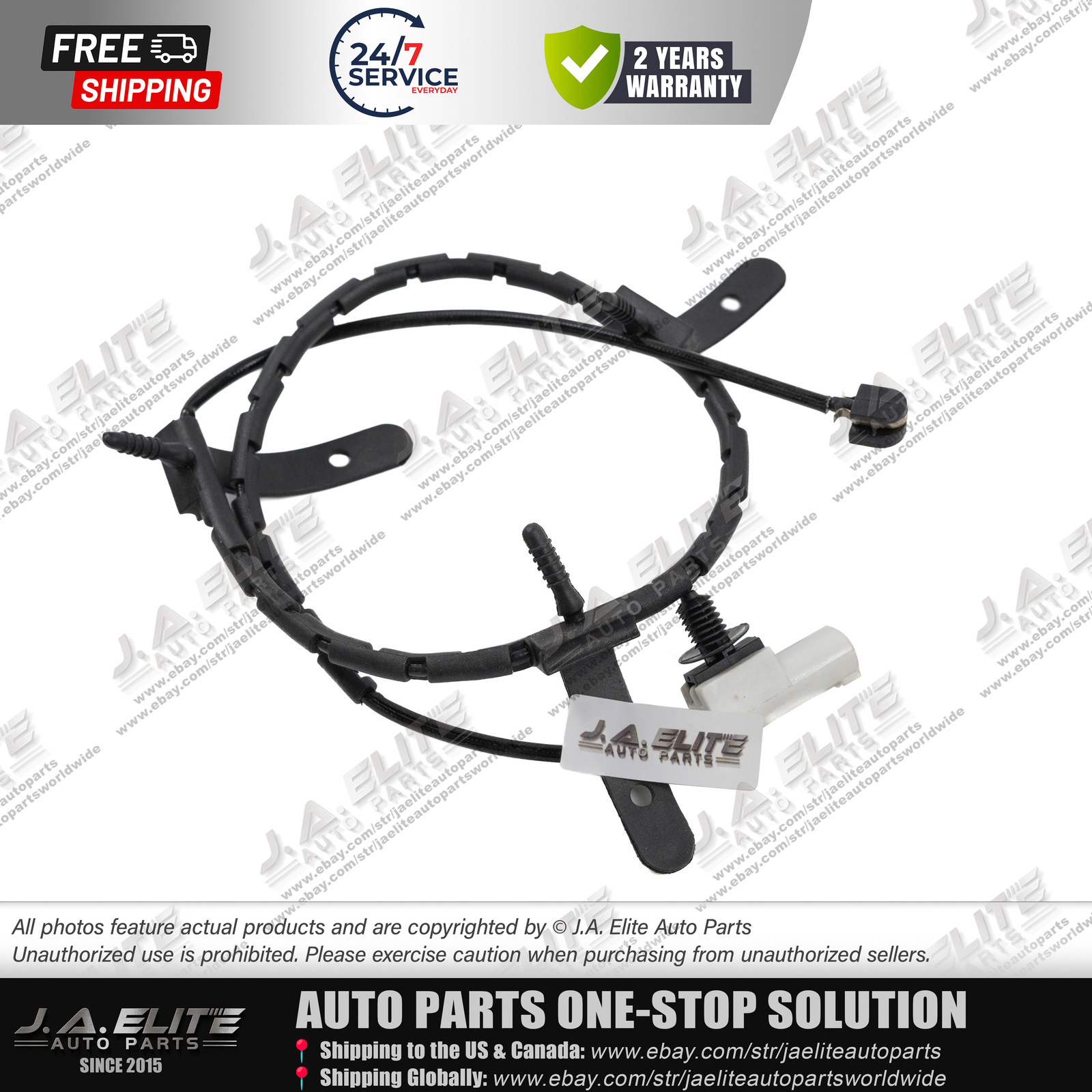 2pcs Rear Brake Pad Wear Sensor fit Aston Martin DB9, OEM:4G43-2D009-AB