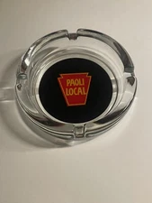 Vintage Paoli Local Train Glass Ashtray