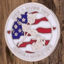 United States Marine Corps USMC Wife Lapel Pi...
