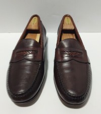 Allen Edmonds New Castle Moc Toe Penny Loafer Brown Leather US 12 B
