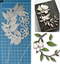 Metal Cutting Dies Magnolia Branch Diy Scrapbooking Album Embossing Paper Card