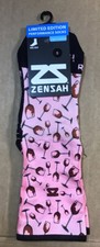 Zensah Limited Edition Performance Running Mini Crew Socks Red Wine Glasses A21
