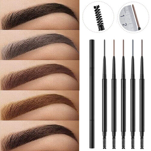 Waterproof Microblading Eyebrow Eye Brow Eyeliner Pen Pencil Brush Makeup Tools - Picture 1 of 12