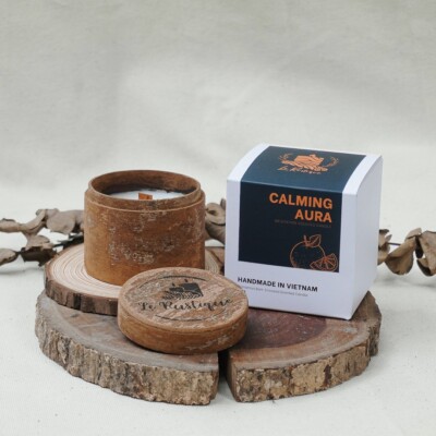 CALMING AURA - Meditation Scented Candle Smooth Box 3.2 oz.