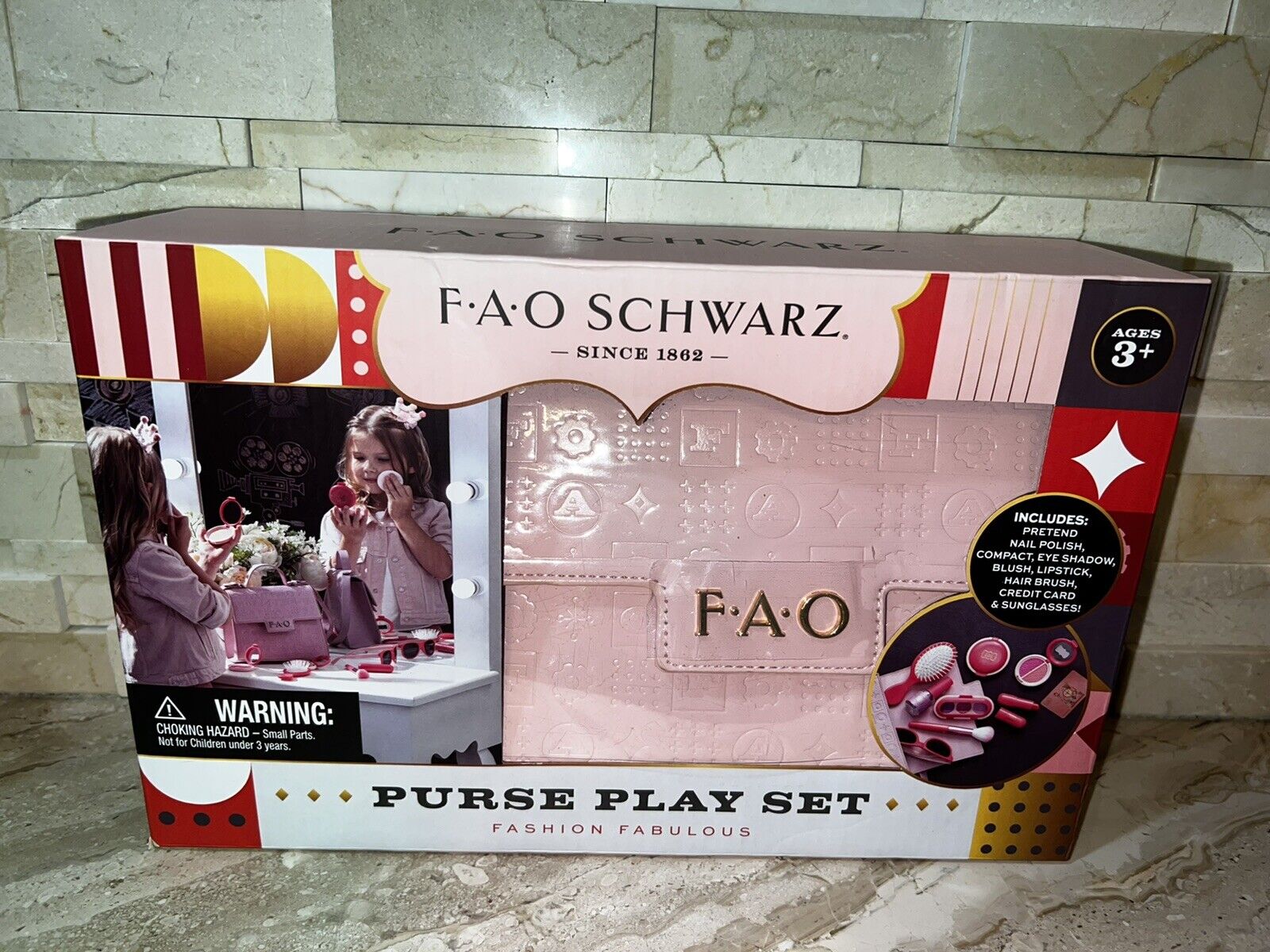 F.A.O. Schwarz Fabulous Family Mansion Luxury Dollhouse - 34pcs