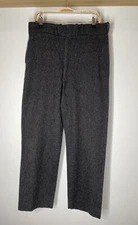 VTG L.L. BEAN Mens Wool Pants Herringbone 36X32 (SEE FLAW