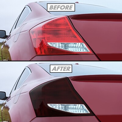 FOR 2011-2012 Honda Accord Coupe 2DR Tail Light Cutout SMOKE Precut Vinyl Tint