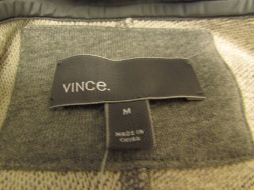 Neu mit Etikett AUTHENTISCH Vince Hoodie-Sweaterjacke Nylonbesatz durchgehender Reißverschluss Medium 225 $ - Bild 5 von 12