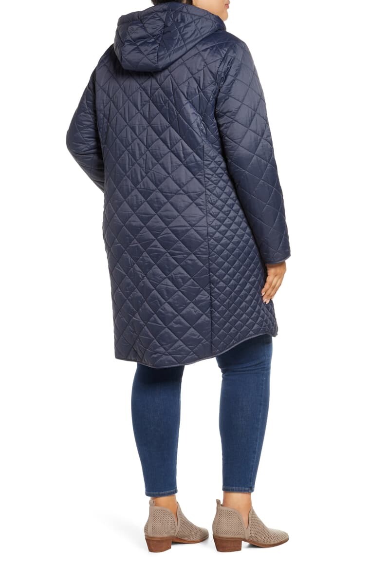 NEW Barbour Burne Quilted Coat - Navy 