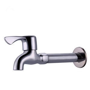 Chrom Wall Mounted Kitchen Sink Faucet Single Handle Laundry