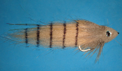 FLY FISHING FLIES - Tan/Natural REDFISH SLIDER Streamer Flies size #1/0 (3 pcs.)