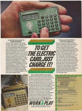 Vintage Print Ad American Express Card Calculator - Work & Play - Dec 1980