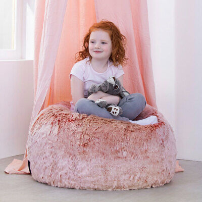 Himalayan Faux-Fur Deep Pink Bean Bag Chair | Pottery Barn Teen