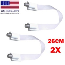 2PCS White F Female to Female Ultra Flat Ghost Wires RG6 Coax Jumper Cables USA