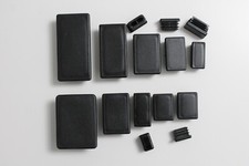 Rectangle Plastic Black Blanking End Cap Caps Tube Pipe Inserts Plug Bung Steel
