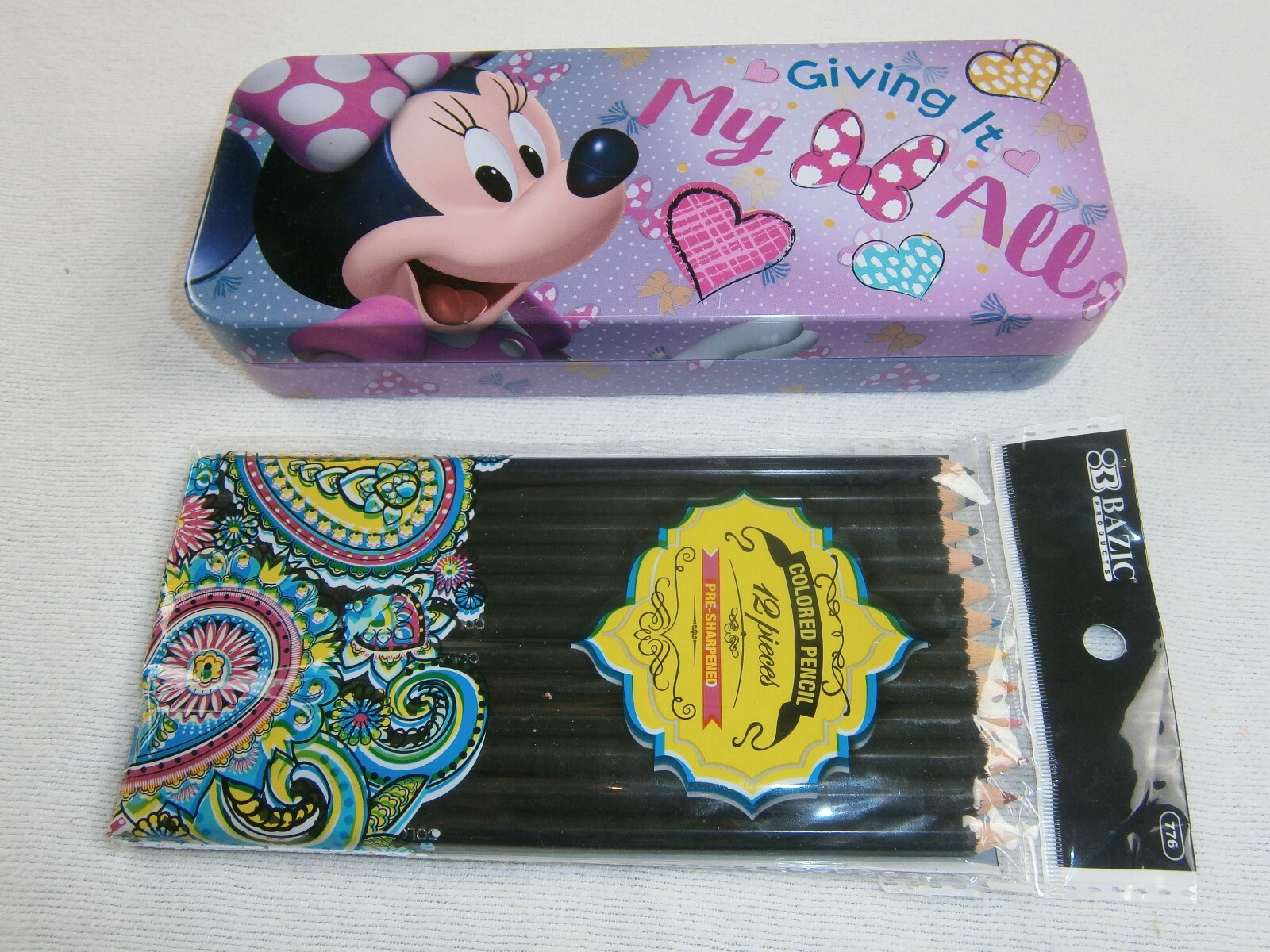 Holder & 12 Colored Art Drawing Pencil Set
