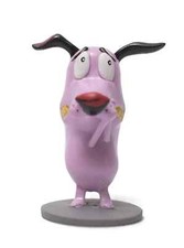 Handmade Courage the Cowardly Dog Action Figure   Cartoon Network Classic - 9 cm