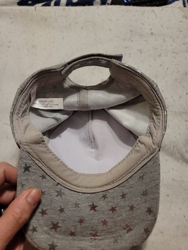 Justice Girls Unicorn Baseball Style Hat Gray With Stars - Picture 5 of 6