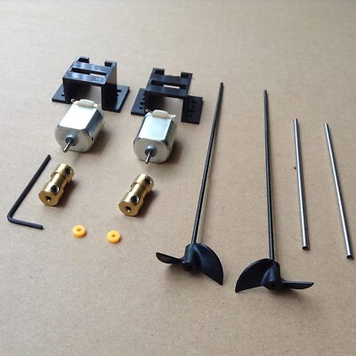 Doppelte 130 Motoren RC Boot Schiff Antrieb Kit Motor Sitz 12CM Welle Propeller