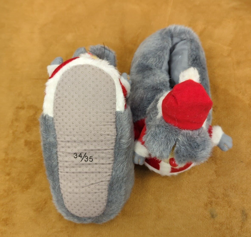 Baby one Santa Mouse Christmas Slippers For Kids Size 4/5 - Picture 3 of 4